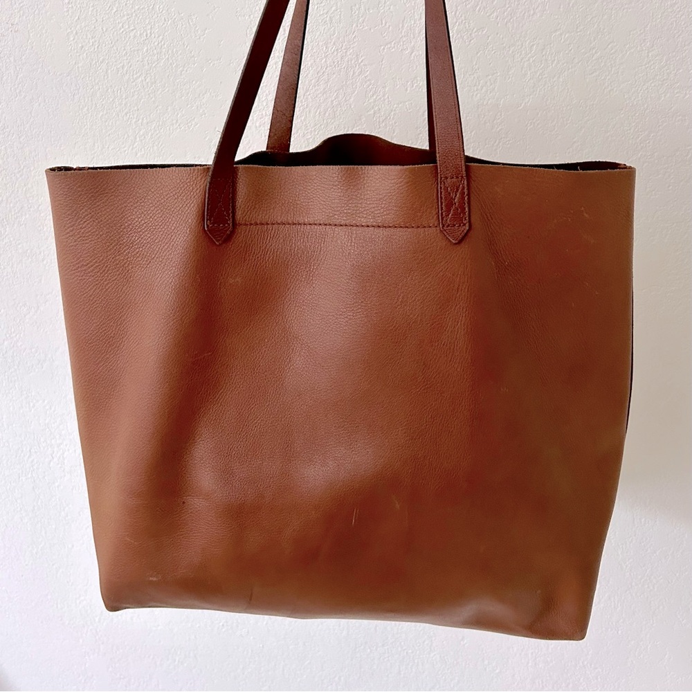 Madewell brown leather tote